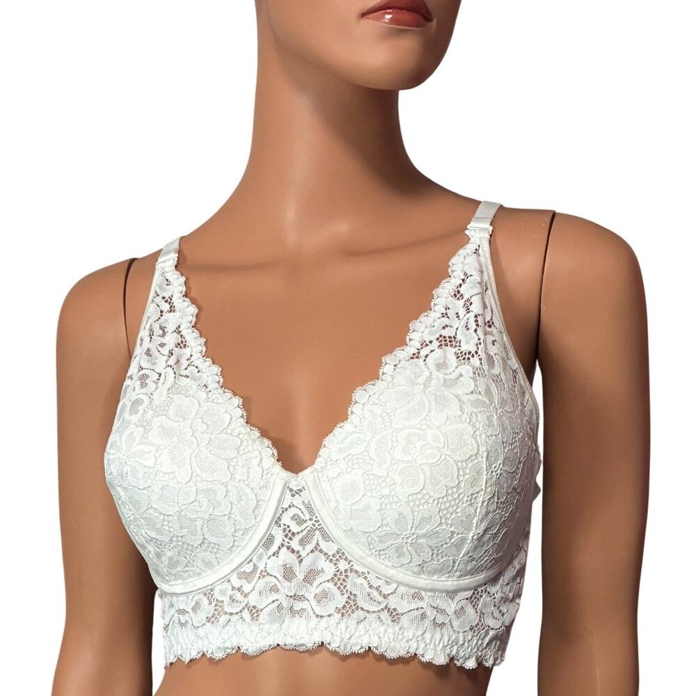 Maidenform Nude Lace Wireless Longline Bralette Bra 40B NWT New